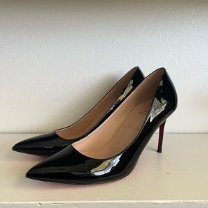 Patent leather heels red bottoms